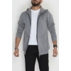 Kapşonlu Fermuarlı 3 İplik Erkek Sweat Antrasit - 42575.1878.
