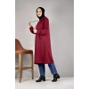 Kapşonlu Tesettür Kap Bordo