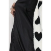 Kapüşonlu Kalpli Peluş Mont Siyah - 31482.1247.