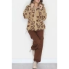 Kapüşonlu Kalpli Peluş Mont Sütlükahve - 31482.1247.