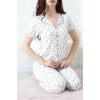 Kaşkorse Pijama Takımı Ekruçiçekli - 52281.1049.