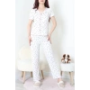 Kaşkorse Pijama Takımı Ekruçiçekli - 52281.1049.