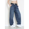 Kemerli Baggy Kot Pantolon Mavi - 3167015.1968.