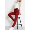 Kemerli Dar Paça Kot Pantolon Bordo - 2287716.1968.