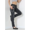 Kemerli Dar Paça Kot Pantolon Füme - 3083961.1968.