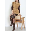 Kemerli Kürklü Yelek Camel - 8785.179.