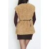 Kemerli Kürklü Yelek Camel - 8785.179.