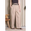 Kemerli Pamuk Gabardin Wide Leg Pantolon Camel - 32428.1397.