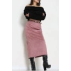 Kemerli Süet Etek Pembe - 60653.2126.