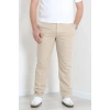 Keten Beli Lastikli Kemerli Erkek Pantolon Bej - 71614.2166.