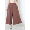 Keten Görünümlü Etek Pantolon Açıkkahve - 80872.147.