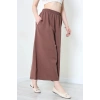 Keten Görünümlü Etek Pantolon Açıkkahve - 80872.147.