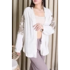 Keten Nakışlı Kimono Taş - 037.2153.