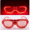 Kırmızı Led Işıklı Parti Gözlüğü - Neon Glow Şerit Gözlük 3 Modlu