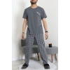 Kısa Kollu Erkek Pijama Takımı Füme - 41985.1048.