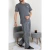 Kısa Kollu Erkek Pijama Takımı Füme - 41985.1048.