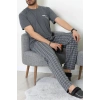 Kısa Kollu Erkek Pijama Takımı Koyufüme - 41985.1048.