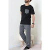 Kısa Kollu Erkek Pijama Takımı Siyah - 41985.1048.