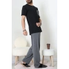Kısa Kollu Erkek Pijama Takımı Siyah - 41985.1048.
