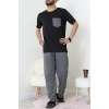Kısa Kollu Erkek Pijama Takımı Siyah - 41985.1048.