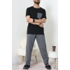 Kısa Kollu Erkek Pijama Takımı Siyah - 41985.1048.