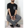 Kısa Kollu Erkek Pijama Takımı Siyah - 41985.1048.