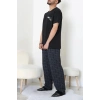 Kısa Kollu Erkek Pijama Takımı Siyahlaci - 41985.1048.