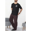 Kısa Kollu Süprem Erkek Pijama Takımı Bordosiyah - 42786.1961.