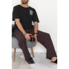 Kısa Kollu Süprem Erkek Pijama Takımı Bordosiyah - 42786.1961.
