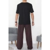 Kısa Kollu Süprem Erkek Pijama Takımı Bordosiyah - 42786.1961.