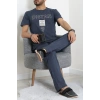 Kısa Kollu Süprem Erkek Pijama Takımı İndigo - 70946.1961.