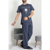 Kısa Kollu Süprem Erkek Pijama Takımı İndigo - 70946.1961.