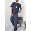 Kısa Kollu Süprem Erkek Pijama Takımı Lacivert - 42787.1961.