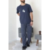 Kısa Kollu Süprem Erkek Pijama Takımı Lacivert - 42787.1961.