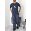 Kısa Kollu Süprem Erkek Pijama Takımı Lacivert - 42787.1961.