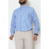 Klasik Pamuklu Erkek Ekose Slimfit Gömlek Ekosemavi - 70876.1970.