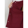 Klasik Yaka Çıtçıt Düğmeli Cep Detaylı Kaşe Crop Ceket Bordo - 70992.1775.