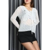Kolları Volanlı Bluz Beyaz - 71732.444.