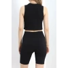Kolsuz Crop Geniş Atlet Siyah - 21755.200.