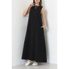 Kolsuz Salaş Modal Elbise Siyah - 80913.1837.