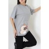 Kompak Penye Baskılı Unisex Oversize Tişört Antikahve - 55135.1872.