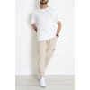 Kompak Penye Baskılı Unisex Oversize Tişört Beyazçiçekli - 55135.1872.