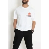 Kompak Penye Baskılı Unisex Oversize Tişört Ekrukahve - 55135.1872.