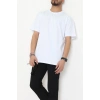 Kompak Penye Ünisex Baskısız Oversize Tişört Beyaz - 55045.1872.