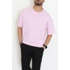 Kompak Penye Ünisex Baskısız Oversize Tişört Lila - 55045.1872.