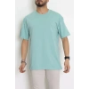 Kompak Penye Ünisex Baskısız Oversize Tişört Mint - 55045.1872.