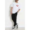 Kompakt Penye Unisex Tişört Beyazkırmızı1 - 55064.1872.