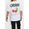 Kompakt Penye Unisex Tişört Beyazkırmızı1 - 55064.1872.