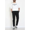 Kompakt Penye Unisex Tişört Ekrubej - 55064.1872.