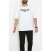 Kompakt Penye Unisex Tişört Ekrubej - 55064.1872.
